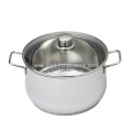 16-28cm Double Ear Non-Stick Stainless Steel Saucepans